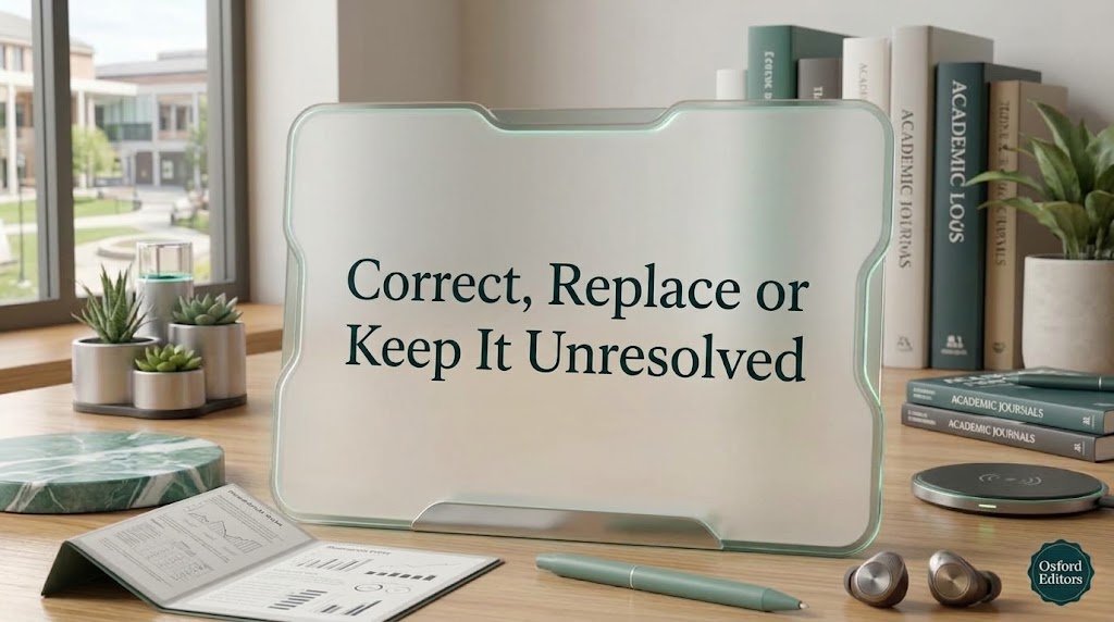 Correct, replace or keep a suggested reference unresolved