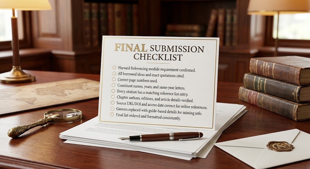 Final submission checklist