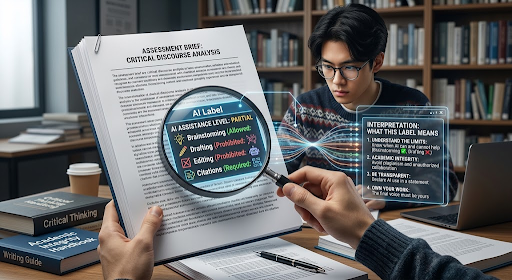 How to read the AI label on a university assessment